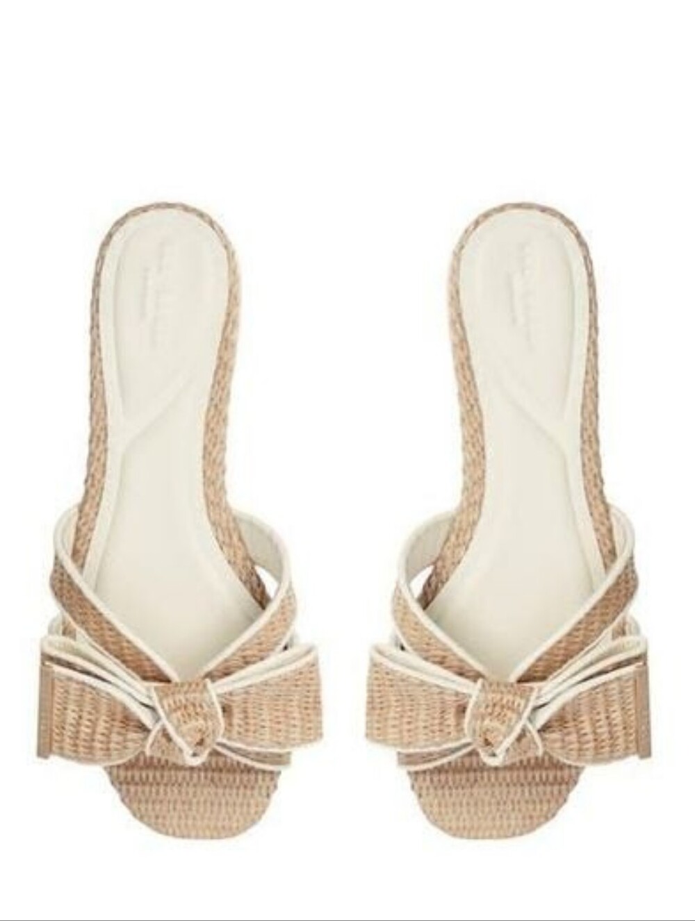 TED BAKER LONDON Elsie Woven Raffia Bow Detail Slide Sandals Flats 9.5